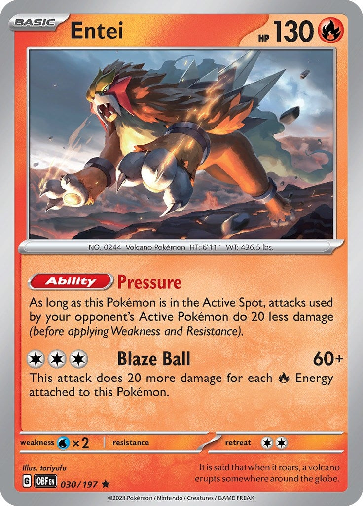 Image for Entei (030/197) - Pokemon