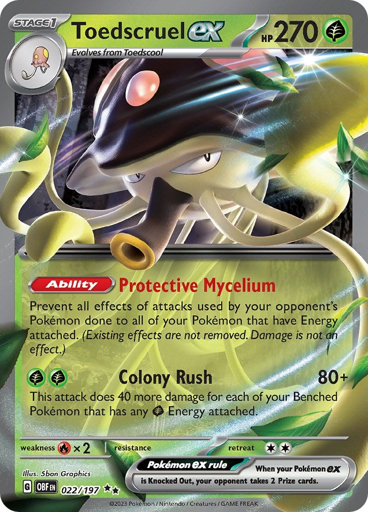 Image for Toedscruel ex (022/197) - Pokemon