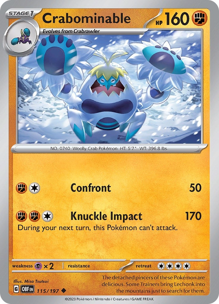 Image for Crabominable (115/197) - Pokemon