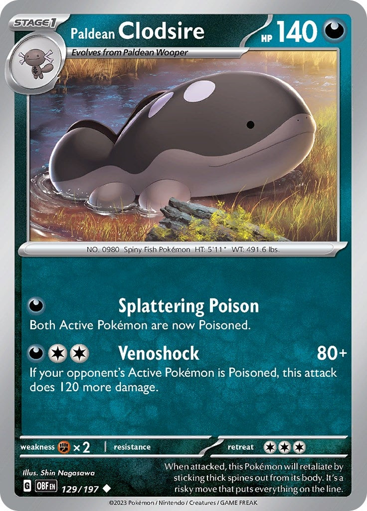 Image for Paldean Clodsire (129/197) - Pokemon