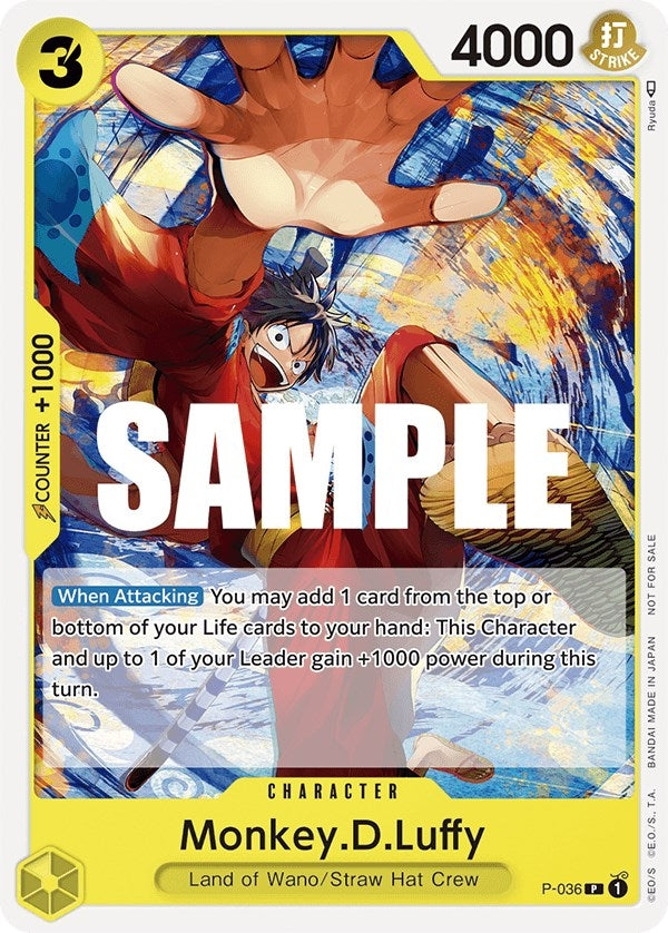 Image for Monkey.D.Luffy (Pre-Release Tournament) (P-036) - One Piece Card Game