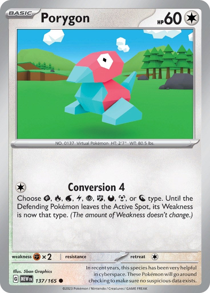 Image for Porygon (137/165) - Pokemon