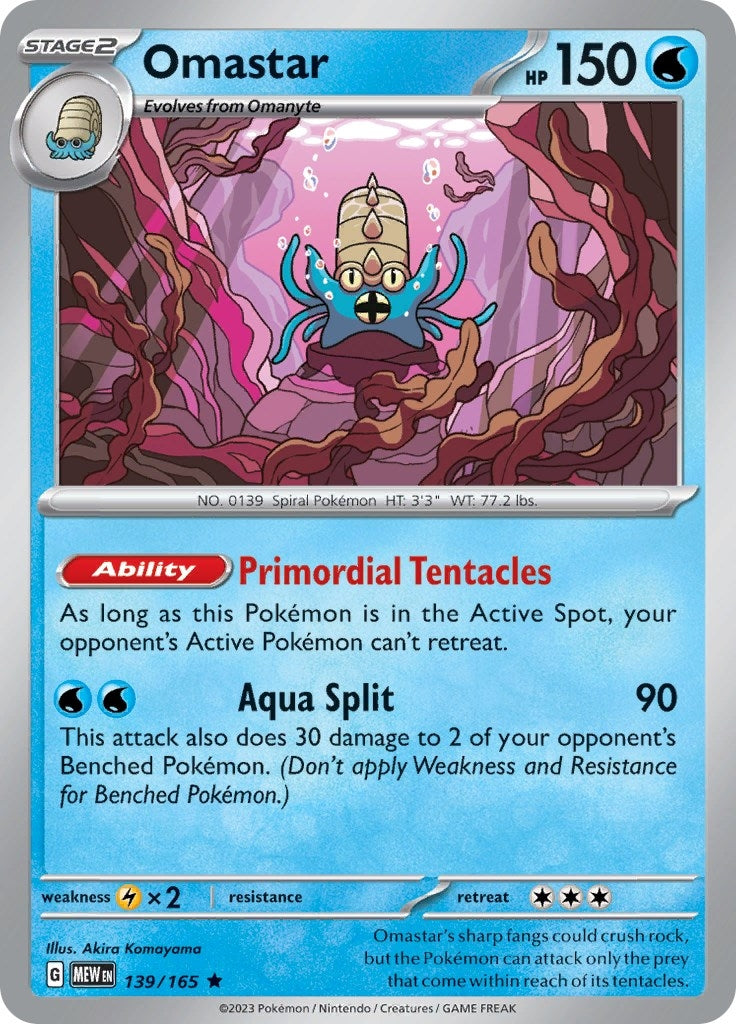 Image for Omastar (139/165) - Pokemon