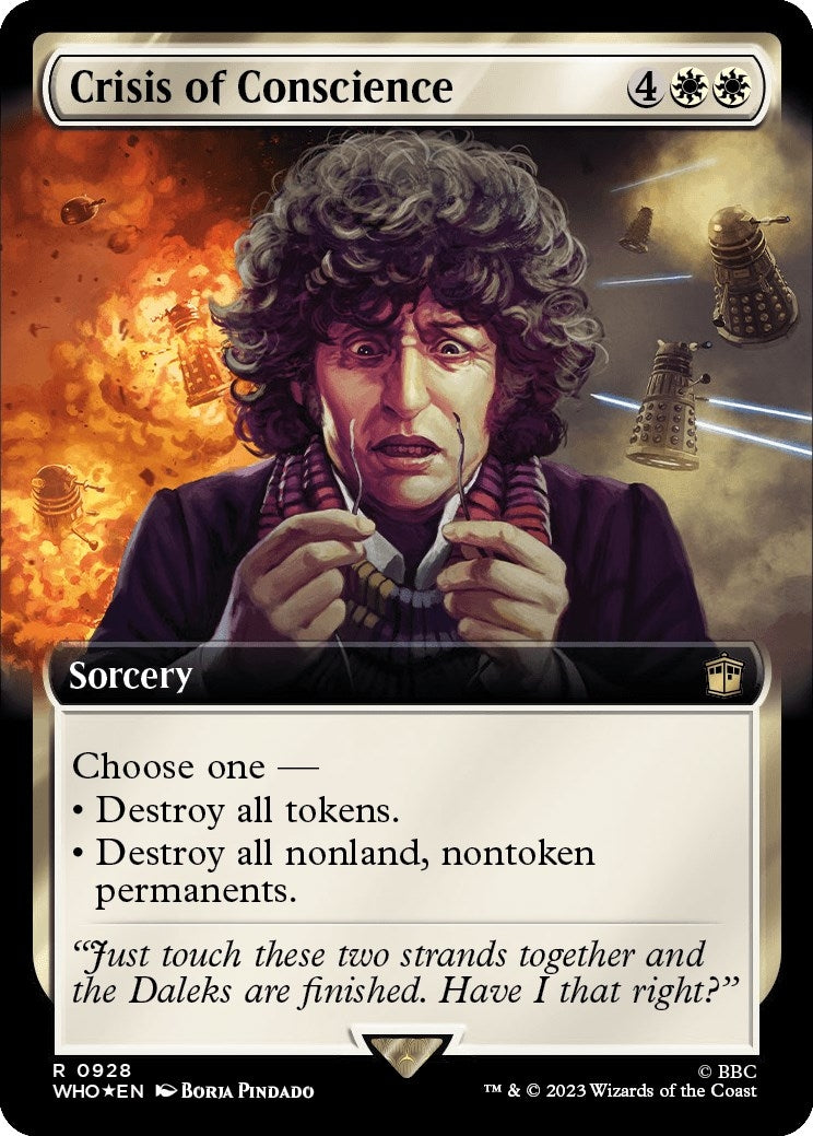 Image for Crisis of Conscience (Extended Art) (Surge Foil) (928) - Magic: The Gathering