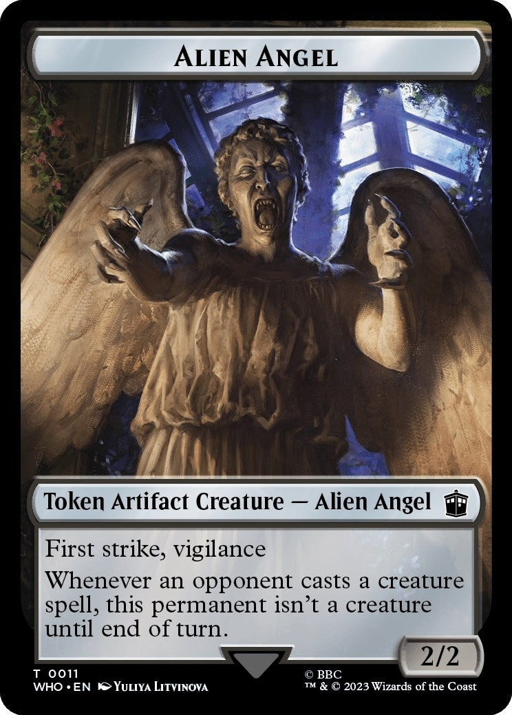 Alien Angel // Clue (0023) Double-Sided Token (11 // 23)