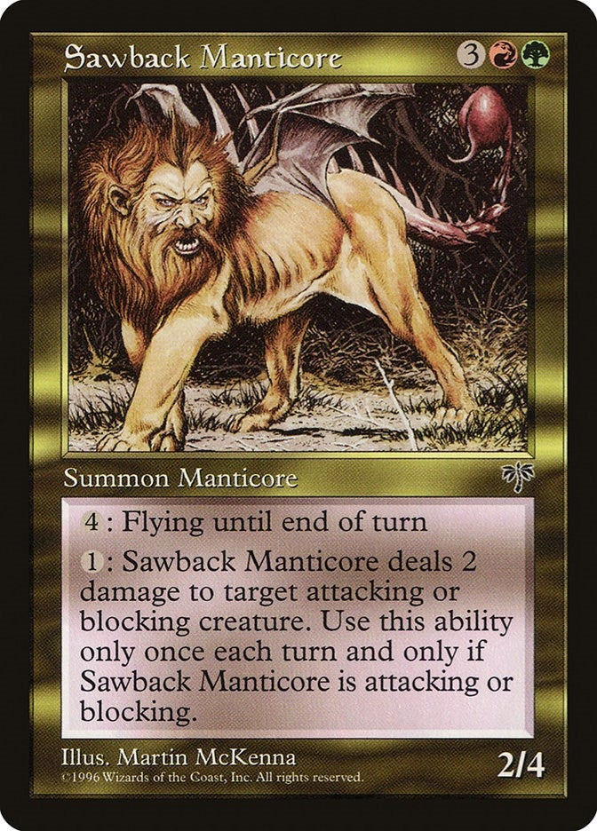Image for Sawback Manticore - Magic: The Gathering