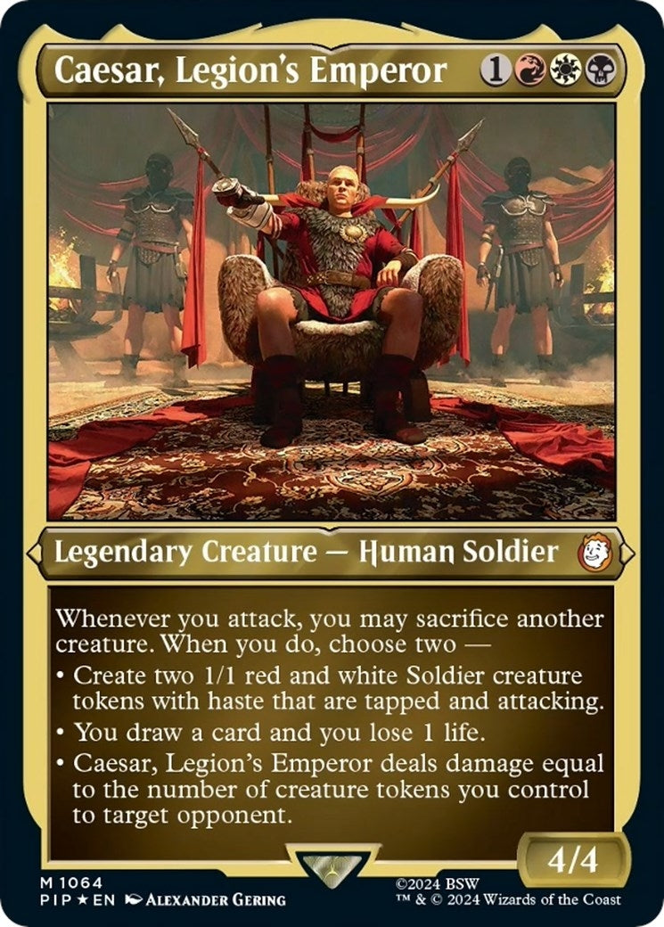 Image for Caesar, Legion's Emperor (Display Commander) - Thick Stock (1064) - Magic: The Gathering