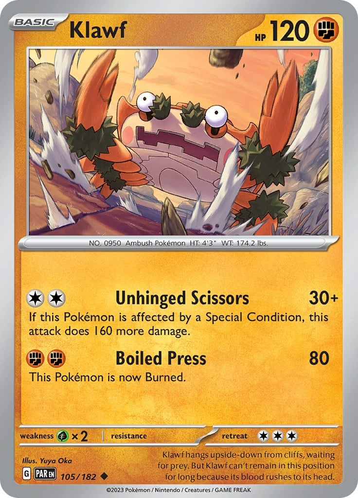 Image for Klawf (105/182) - Pokemon