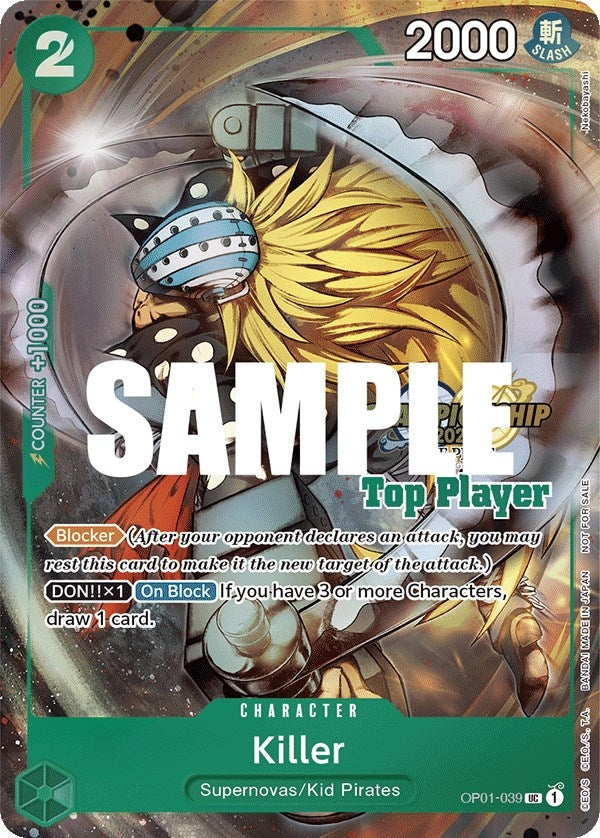 Image for Killer (CS 2023 Top Players Pack) (OP01-039) - One Piece Card Game