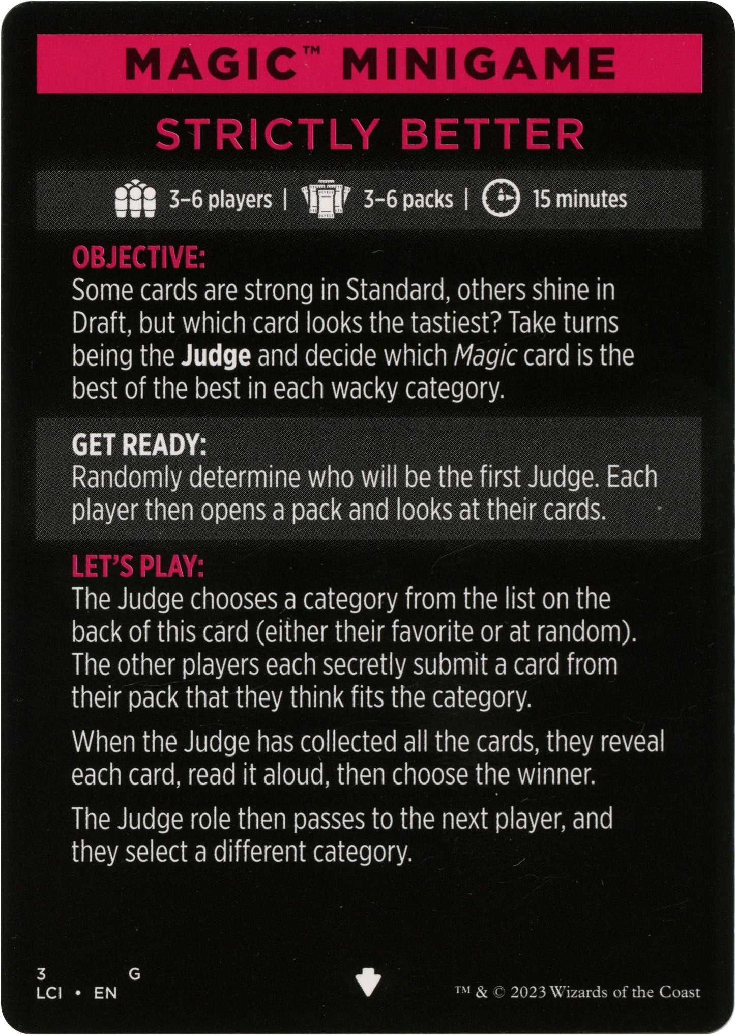 Image for Magic Minigame: Strictly Better (3) - Magic: The Gathering