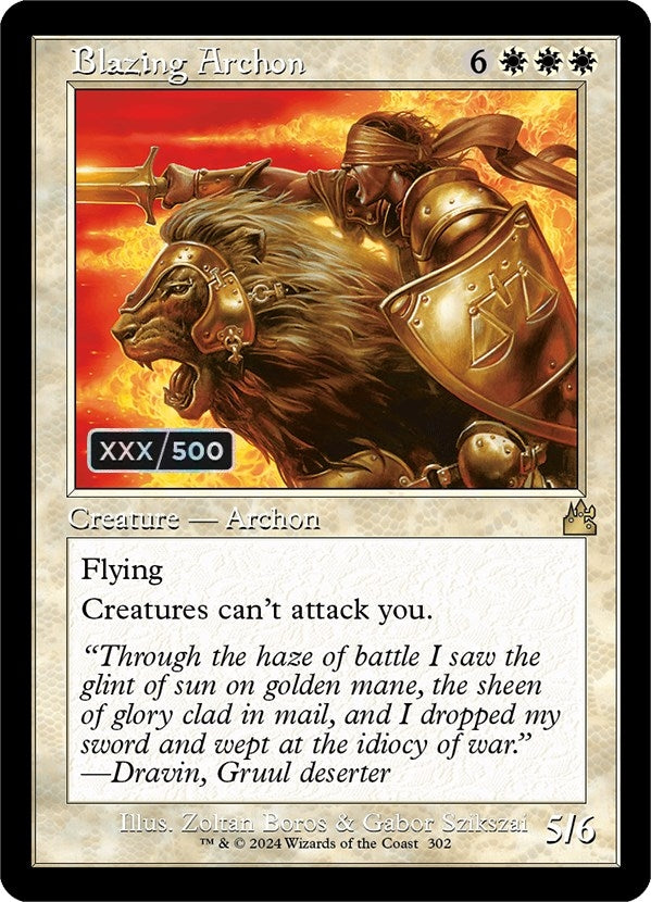 Image for Blazing Archon (Retro Frame) (Serial Numbered) (302) - Magic: The Gathering