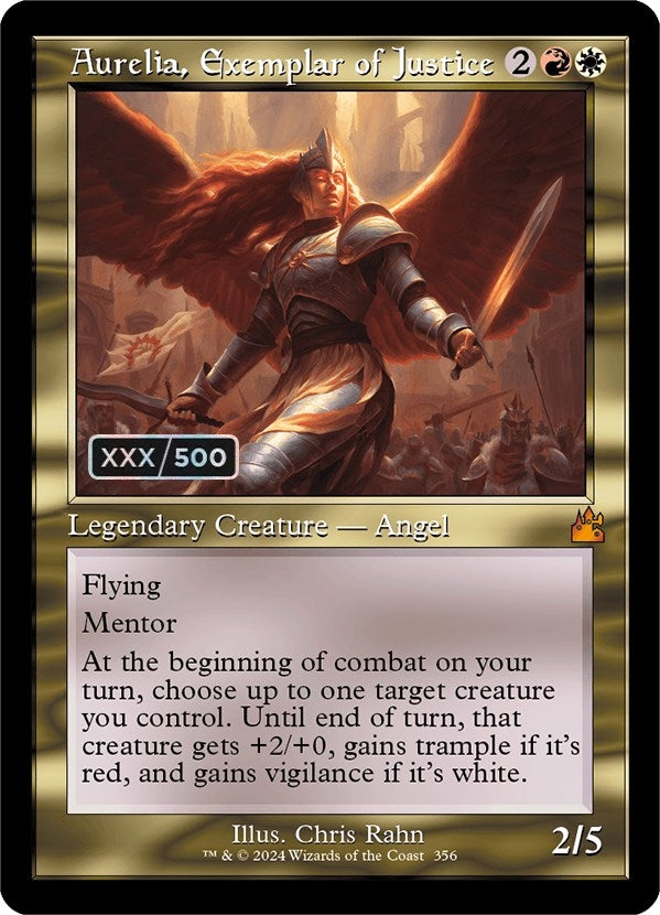 Image for Aurelia, Exemplar of Justice (Retro Frame) (Serial Numbered) (356) - Magic: The Gathering