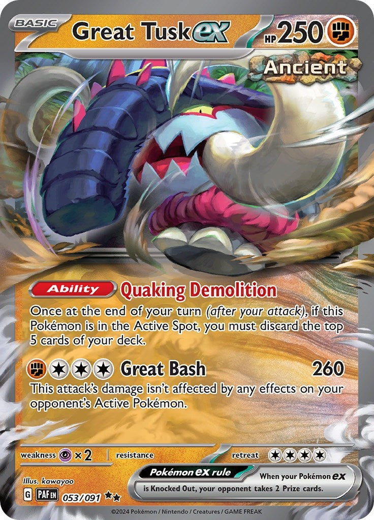Image for Great Tusk ex (053/091) - Pokemon