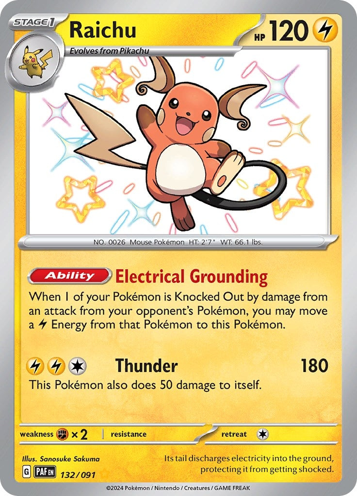 Image for Raichu (132/091) - Pokemon