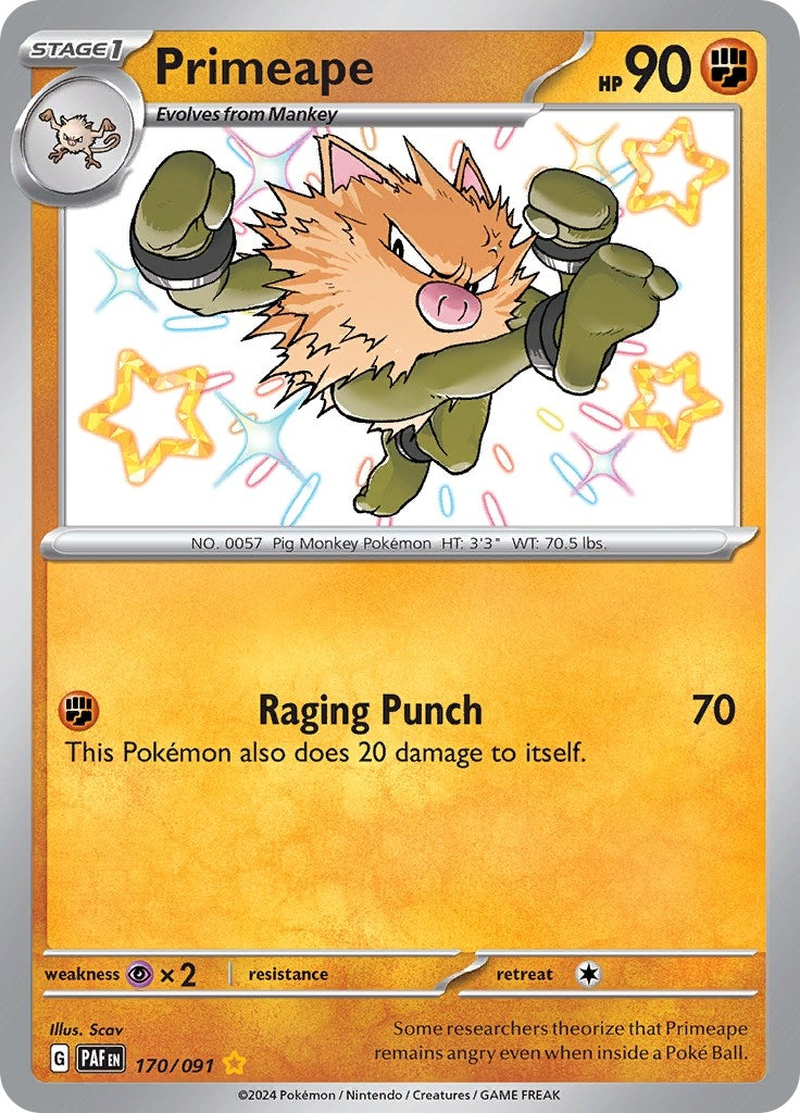 Image for Primeape (170/091) - Pokemon