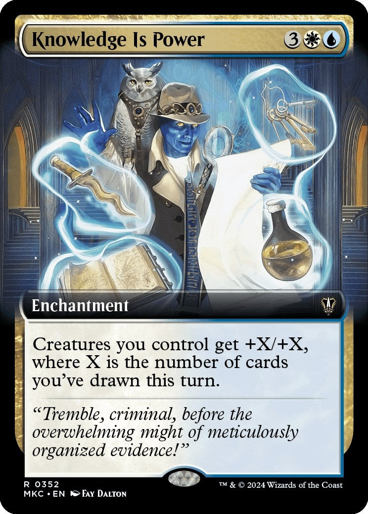 Image for Knowledge is Power (Extended Art) (352) - Magic: The Gathering