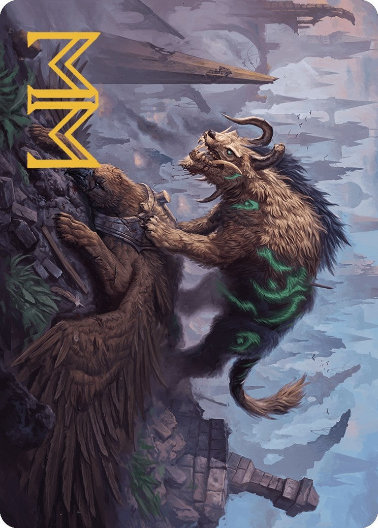 Image for Axebane Ferox Art Card (Gold-Stamped Signature) (13) - Magic: The Gathering