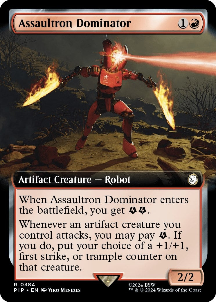 Image for Assaultron Dominator (Extended Art) (384) - Magic: The Gathering