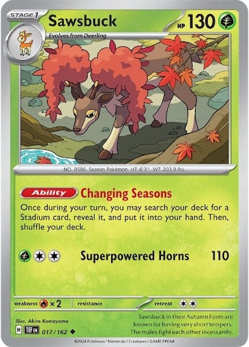 Image for Sawsbuck (017/162) - Pokemon