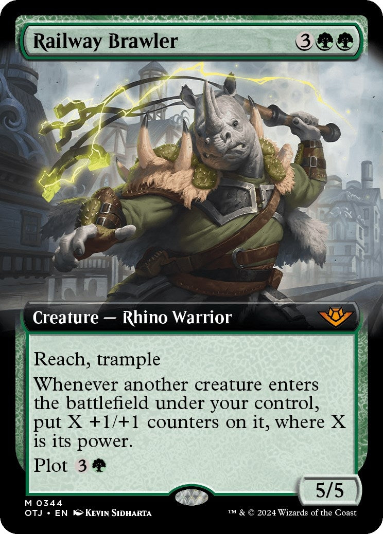 Image for Railway Brawler (Extended Art) (344) - Magic: The Gathering