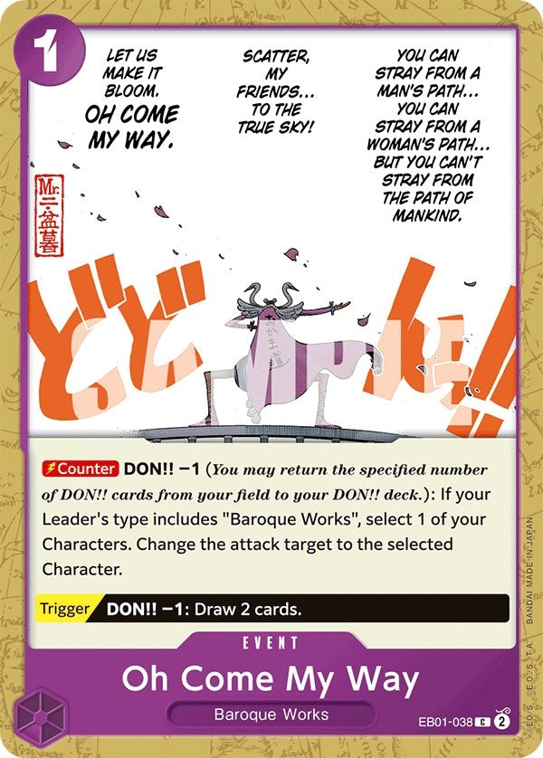 Image for Oh Come My Way (EB01-038) - One Piece Card Game