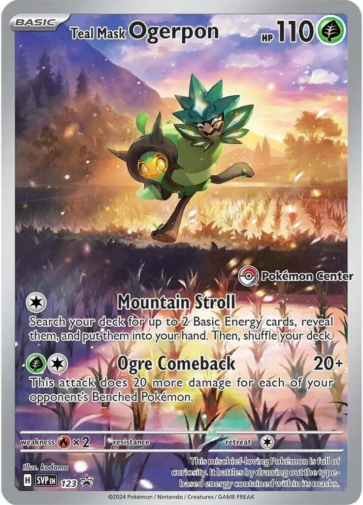 Image for Teal Mask Ogerpon - 123 (Pokemon Center Exclusive) (123) - Pokemon