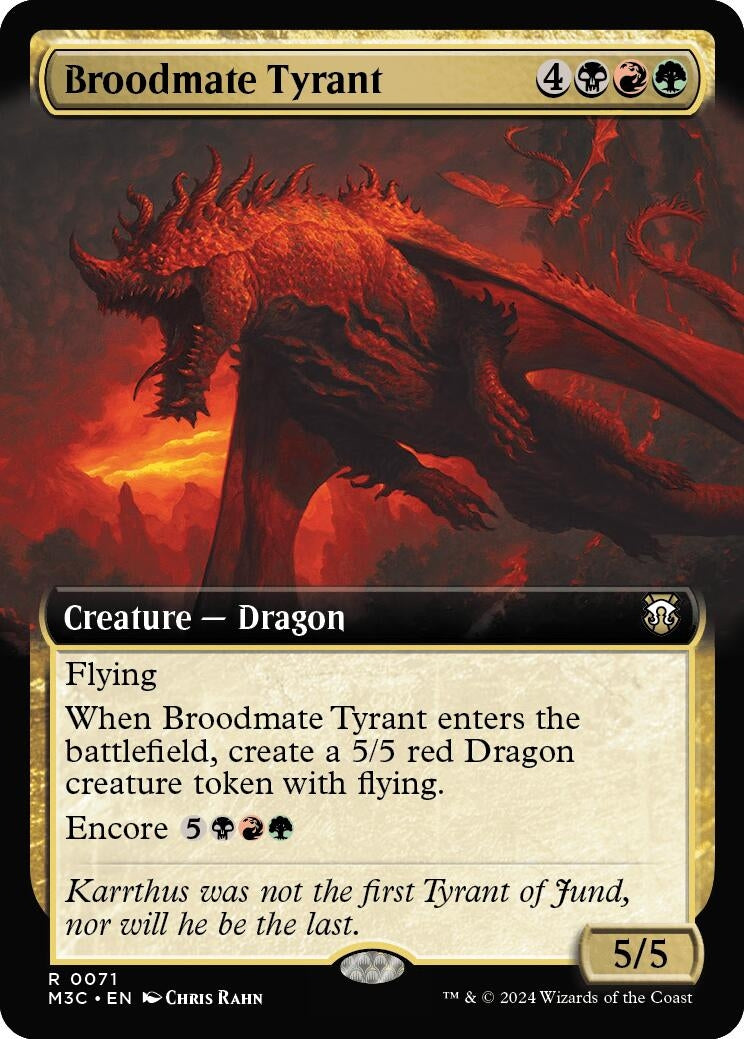 Image for Broodmate Tyrant (Extended Art) (71) - Magic: The Gathering