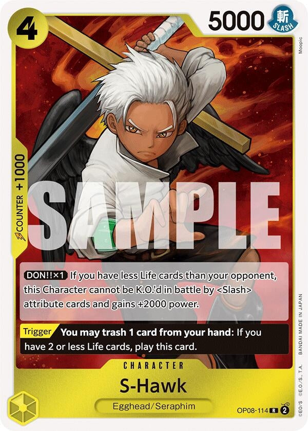 Image for S-Hawk (OP08-114) - One Piece Card Game