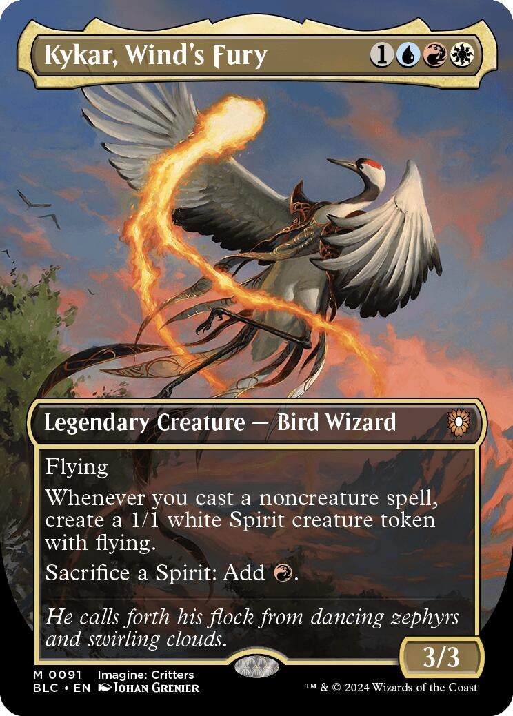 Image for Kykar, Wind's Fury (Borderless) (91) - Magic: The Gathering