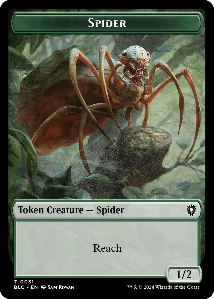 Image for Spider // Blood Double-Sided Token (31 // 36) - Magic: The Gathering
