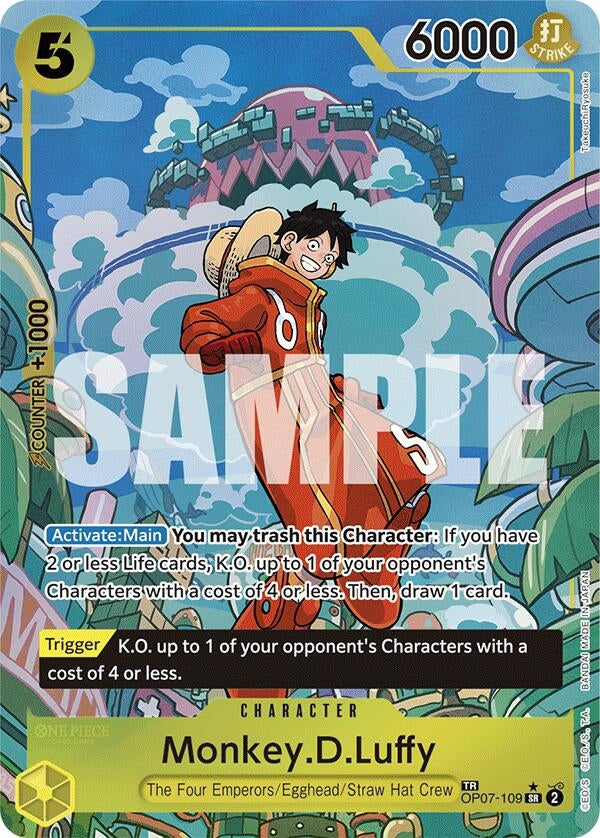 Image for Monkey.D.Luffy (SP) (OP07-109) - One Piece Card Game