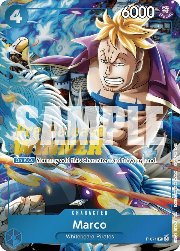 Image for Marco (Two Legends Pre-Release Winner) (P-071) - One Piece Card Game