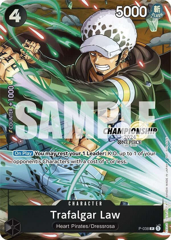 Image for Trafalgar Law - P-038 (CS 2024 Event Pack Finalist) (P-038) - One Piece Card Game