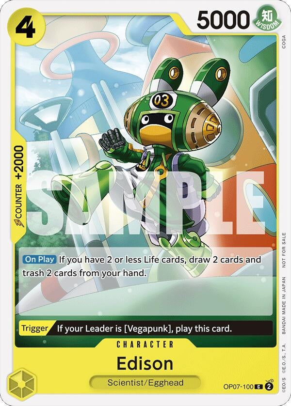 Image for Edison (Tournament Pack 2024 Oct.-Dec.) (OP07-100) - One Piece Card Game