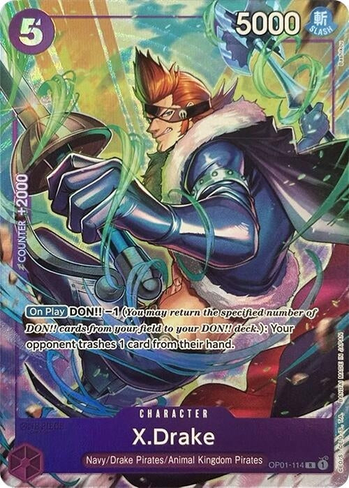 Image for X.Drake (Premium Card Collection -Best Selection Vol. 2-) (OP01-114) - One Piece Card Game