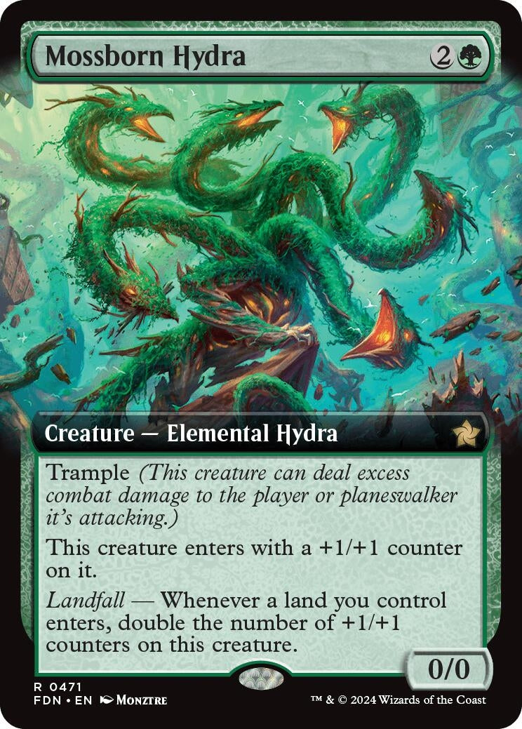 Image for Mossborn Hydra (Extended Art) (471) - Magic: The Gathering