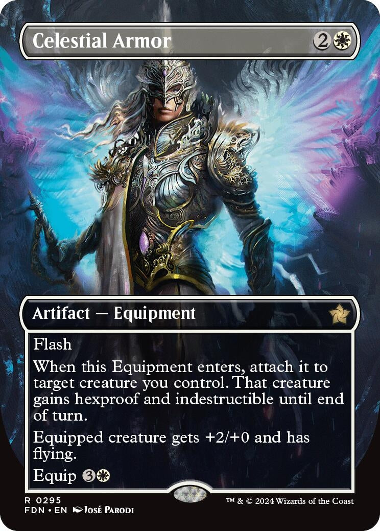 Image for Celestial Armor (Borderless) (295) - Magic: The Gathering