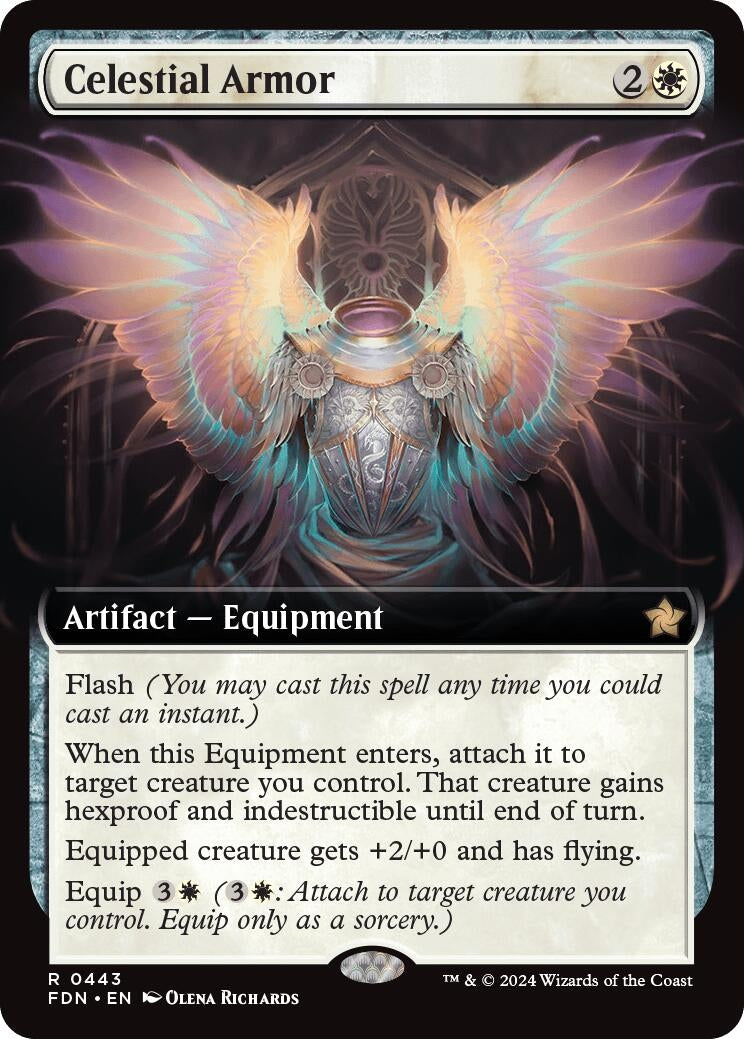 Image for Celestial Armor (Extended Art) (443) - Magic: The Gathering