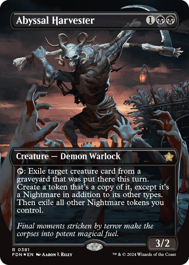 Abyssal Harvester (Borderless) (Mana Foil) (381)