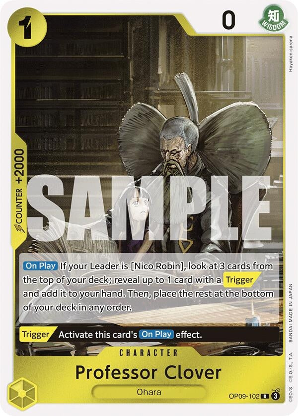 Image for Professor Clover (OP09-102) - One Piece Card Game