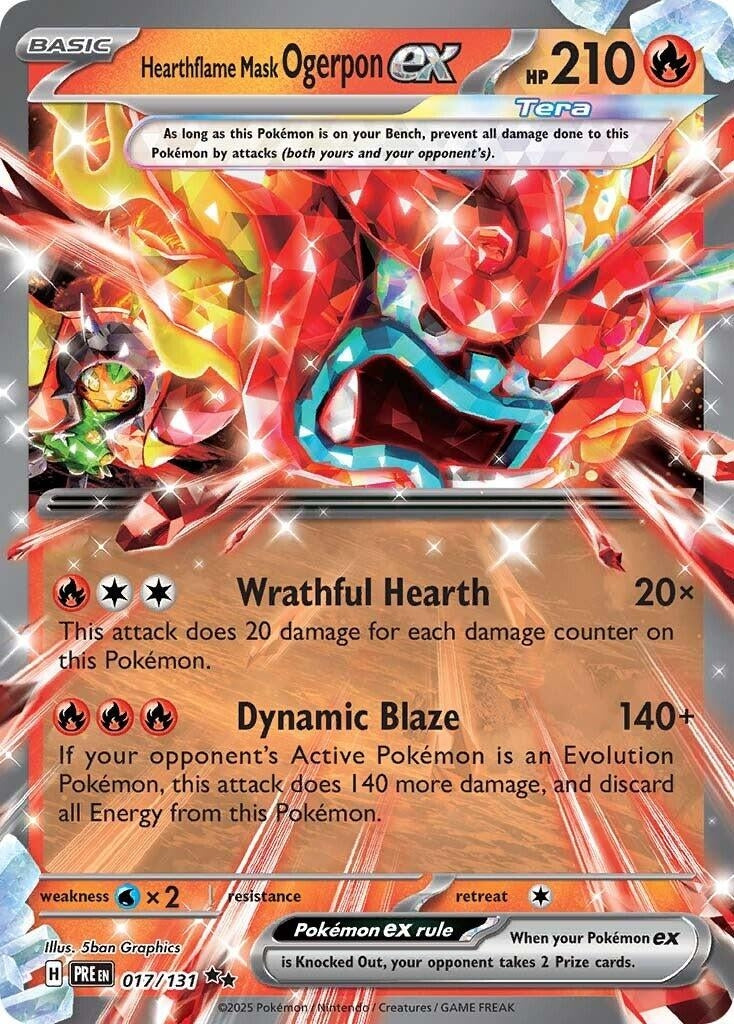 Image for Hearthflame Mask Ogerpon ex (017/131) - Pokemon