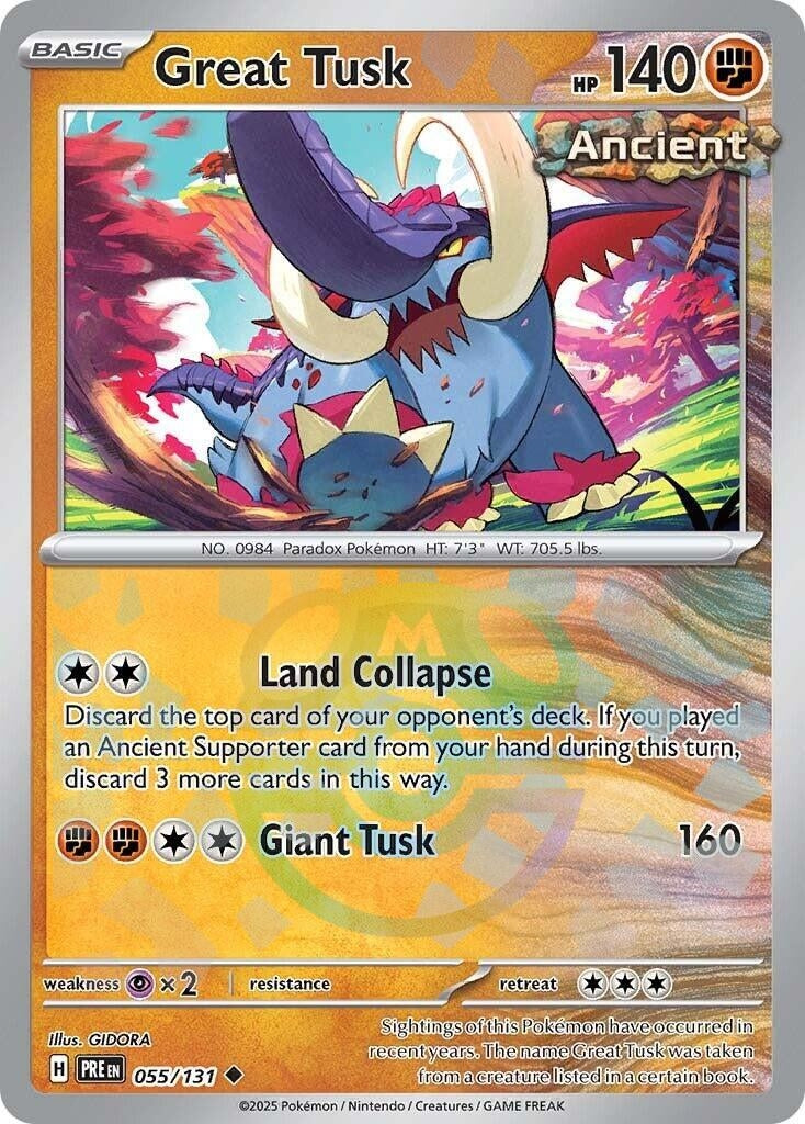 Image for Great Tusk (Master Ball Pattern) (055/131) - Pokemon
