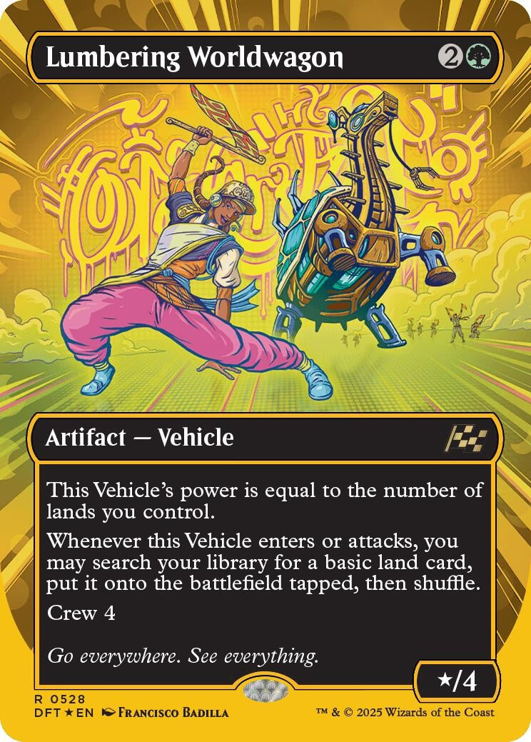 Image for Lumbering Worldwagon (Borderless) (First-Place Foil) (528) - Magic: The Gathering