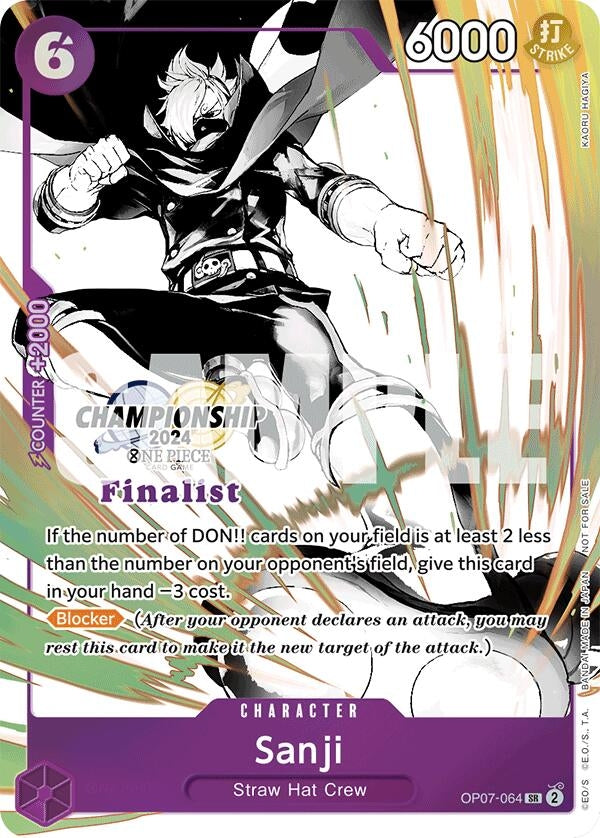 Image for Sanji (Championship 2024 Finalist Card Set Vol. 2) (OP07-064) - One Piece Card Game