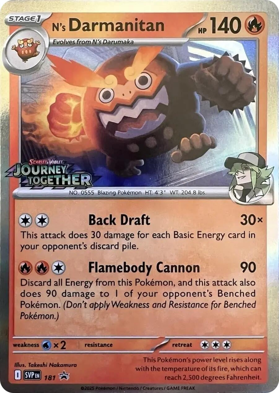 Image for N's Darmanitan - 181 (Prerelease) (181) - Pokemon