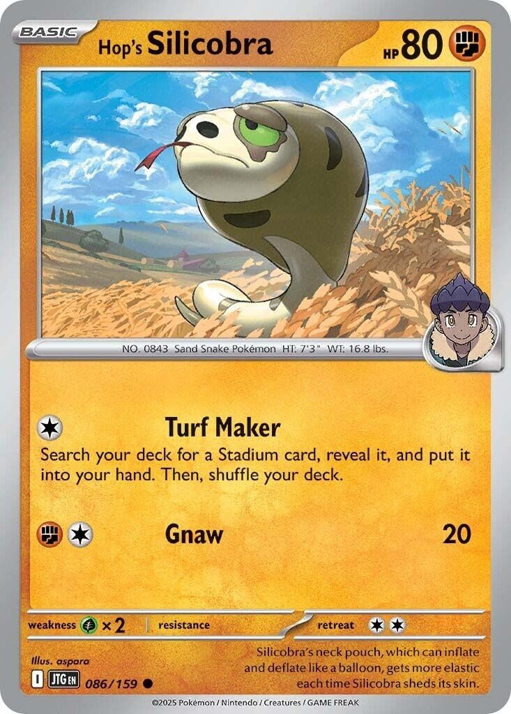 Image for Hop's Silicobra (086/159) - Pokemon