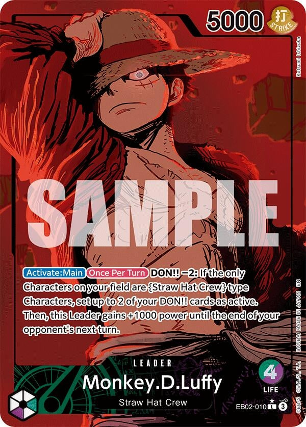 Image for Monkey.D.Luffy (010) (Alternate Art) (EB02-010) - One Piece Card Game