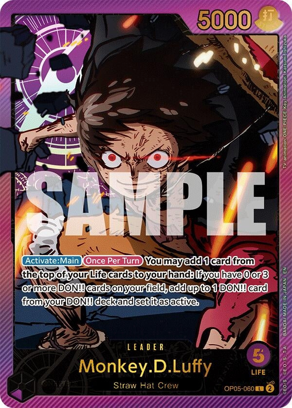 Image for Monkey.D.Luffy (SPR) (OP05-060) - One Piece Card Game