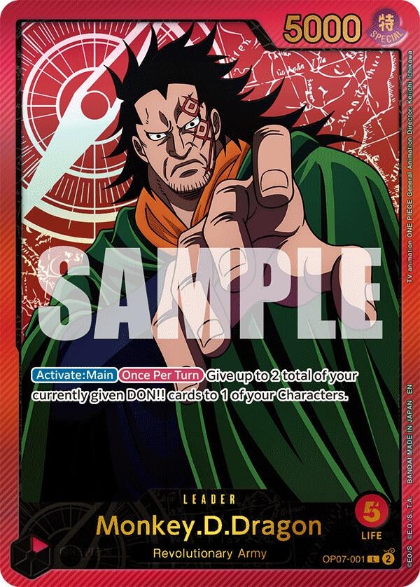 Image for Monkey.D.Dragon (SPR) (OP07-001) - One Piece Card Game
