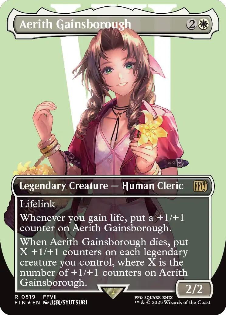 Aerith Gainsborough (Borderless) (Surge Foil) (519)